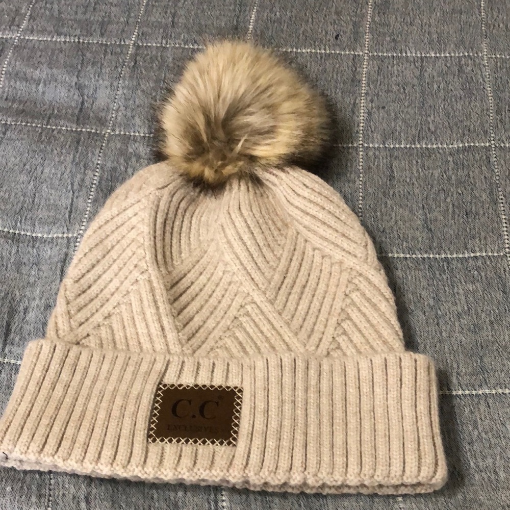 C.C exclusives beanie with pompom